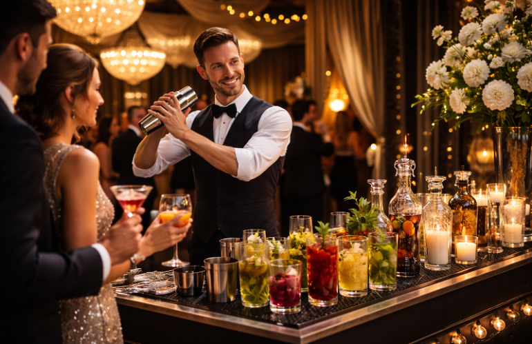 Barman événementiel pour une soirée de gala : Prestation haut de gamme et expérience sur mesure